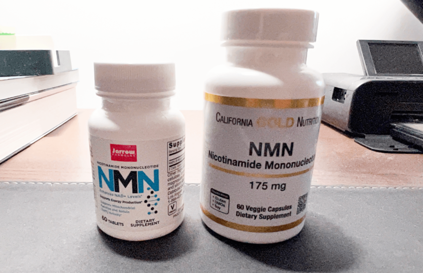 NMN 효능 보충제 2가지 전면, 자로우 NMN, 캘골 NMN